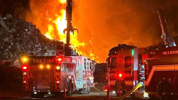 Recycling Facility Fire Challenges