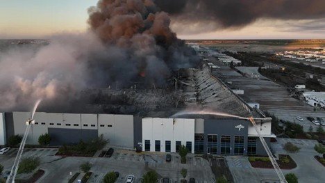Massive Tracy warehouse fire impacts medical supply chain.