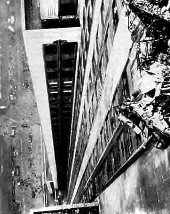 Exterior damage to the Empire State Building following the 1945 B-25 plane crash