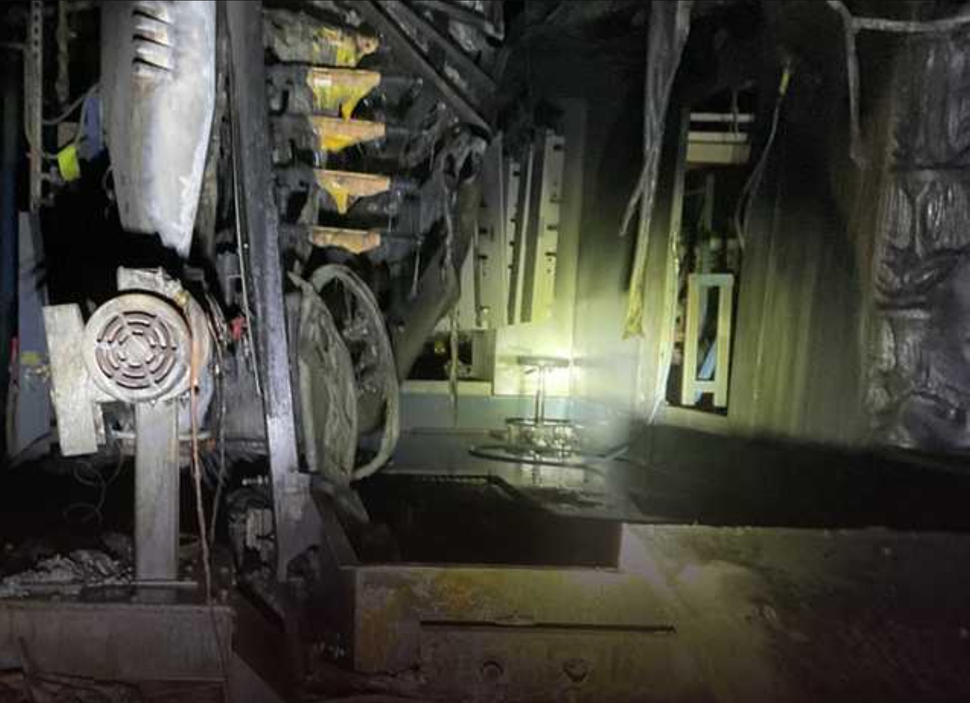 Machine at the Fisher Engineering headquarters in Rockland, Maine that caught fire