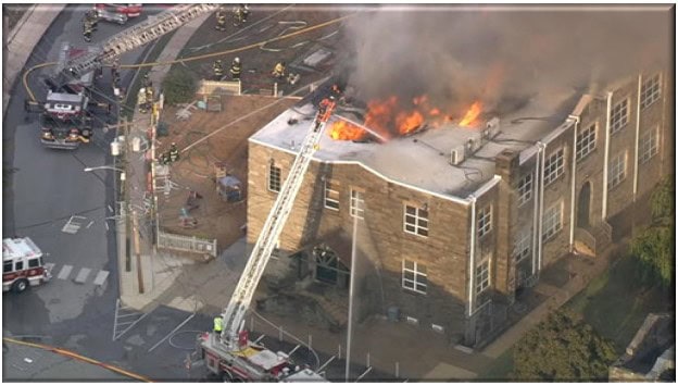 Fire Destroys Delaware County PA School