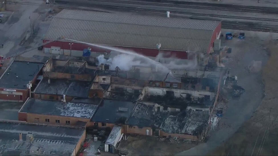 Fire crew working on hotspots